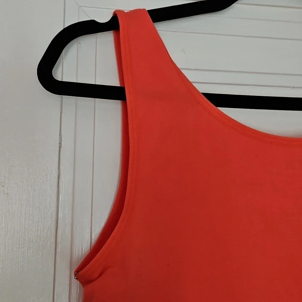 Apt. 9 Coral Red Tank Top, Stretchy, Light, Scoop Neck, Size PXL, NWOT